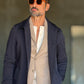 BLUE HIGH NECK COAT