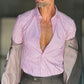 CAMICIA MILLERIGHE ROSSA STRETCH POPELINE DI COTONE