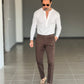 BLACK CHAIN ​​VISCOSE TROUSERS