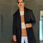 BLUE HIGH NECK COAT