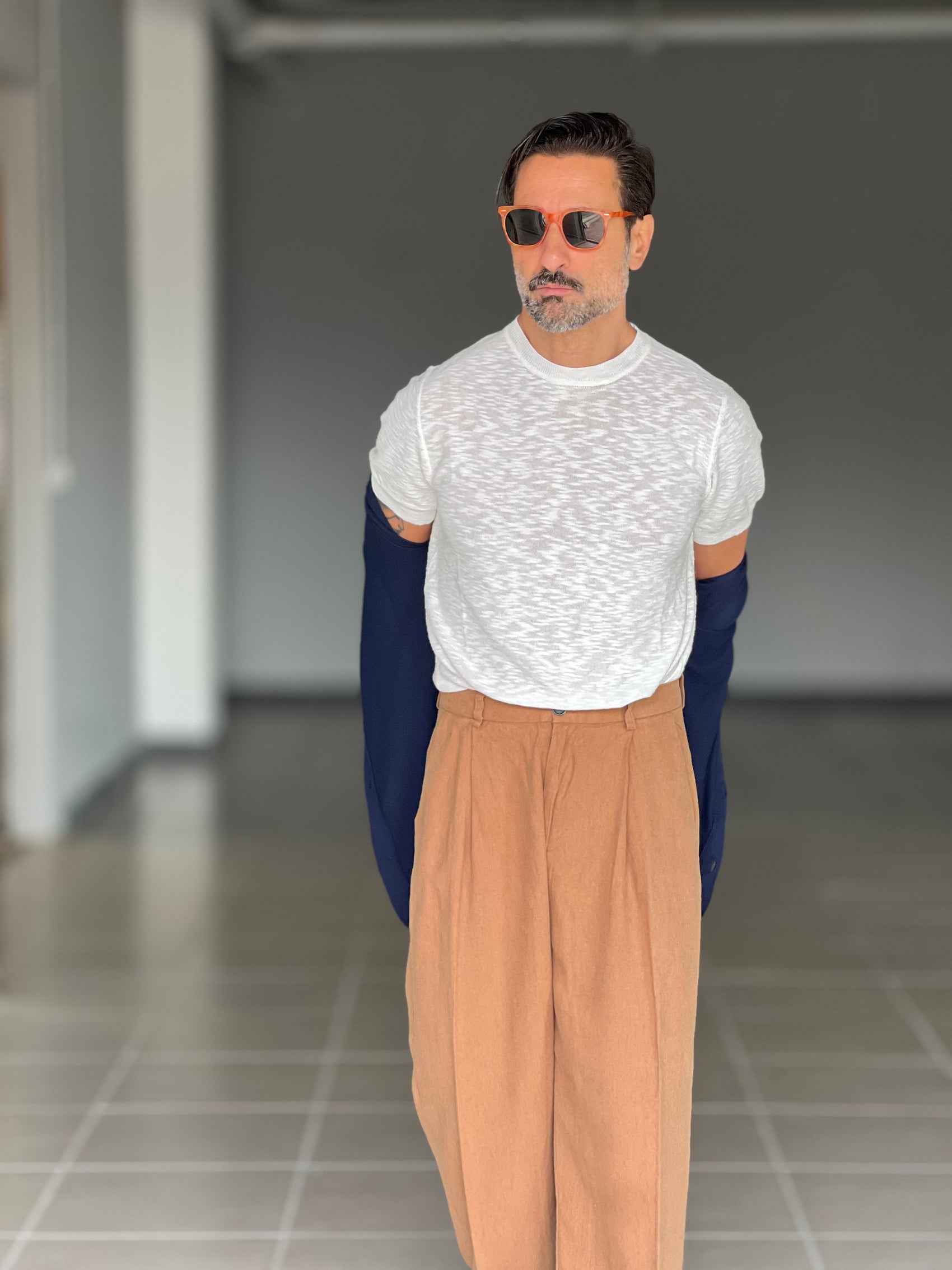 MAGLIA BIANCA  FIAMMATA GIROCOLLO