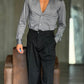 PANTALONE NERO   DOPPIAPINCES IN FONDO