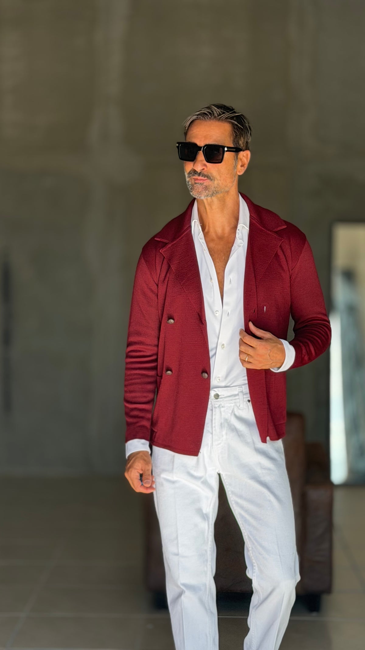 CARDIGAN VINO  DOPPIOPETTO