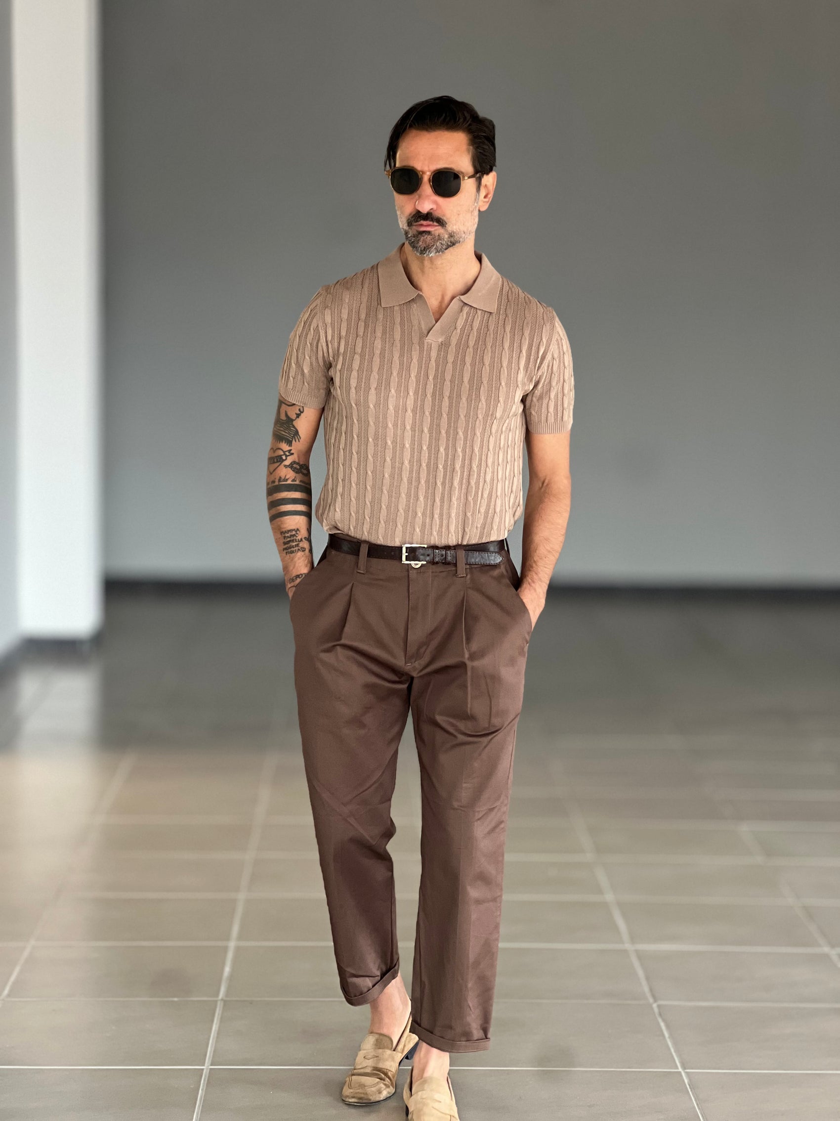 POLO CAMMELLO   OPERATA COLLO AMERICANO 006