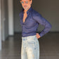 NEW.CAMICIA BLU    POPELINE DI COTONE STRECH
