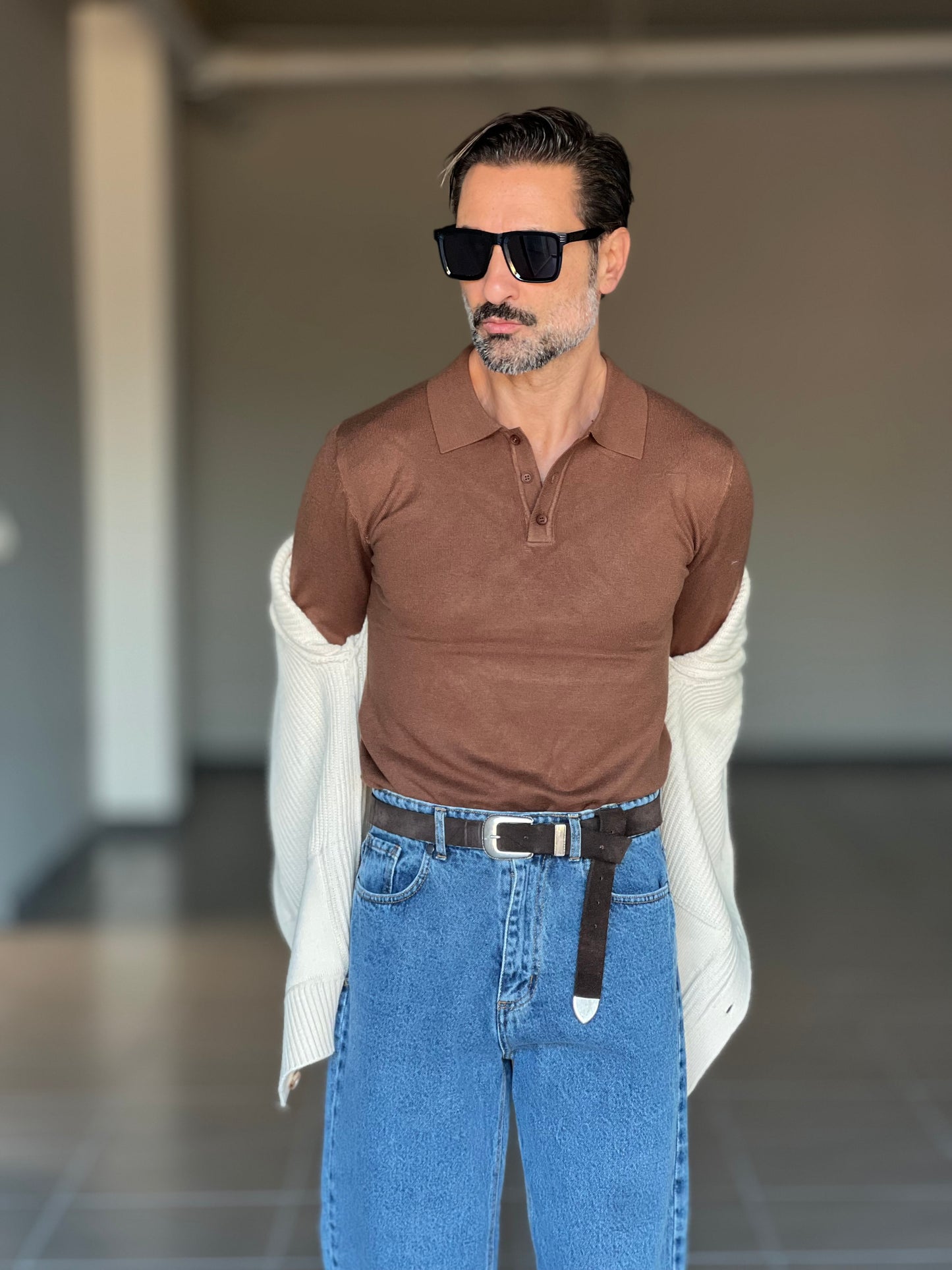 POLO CIOCCOLATO  RASATA VISCOSA E MISTI