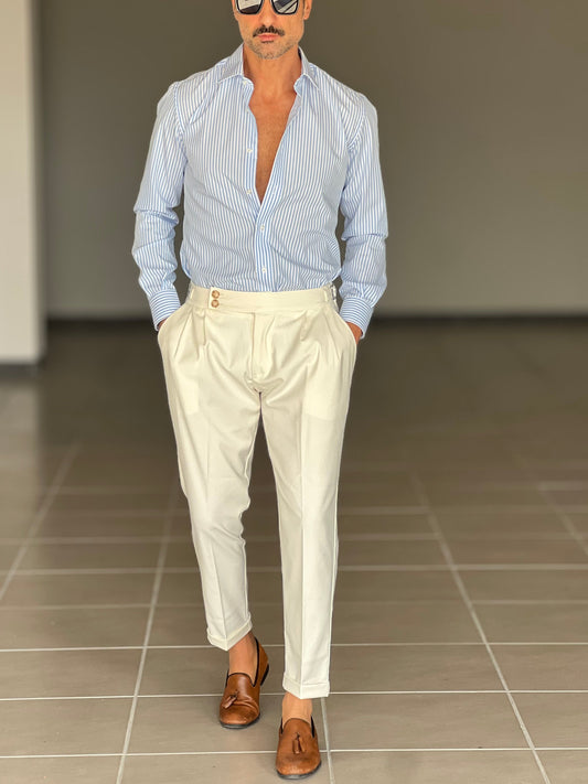 BLACK CHAIN ​​VISCOSE TROUSERS