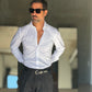 CAMICIA BIANCA  STRETCH POPELINE DI COTONE SLIMFIT