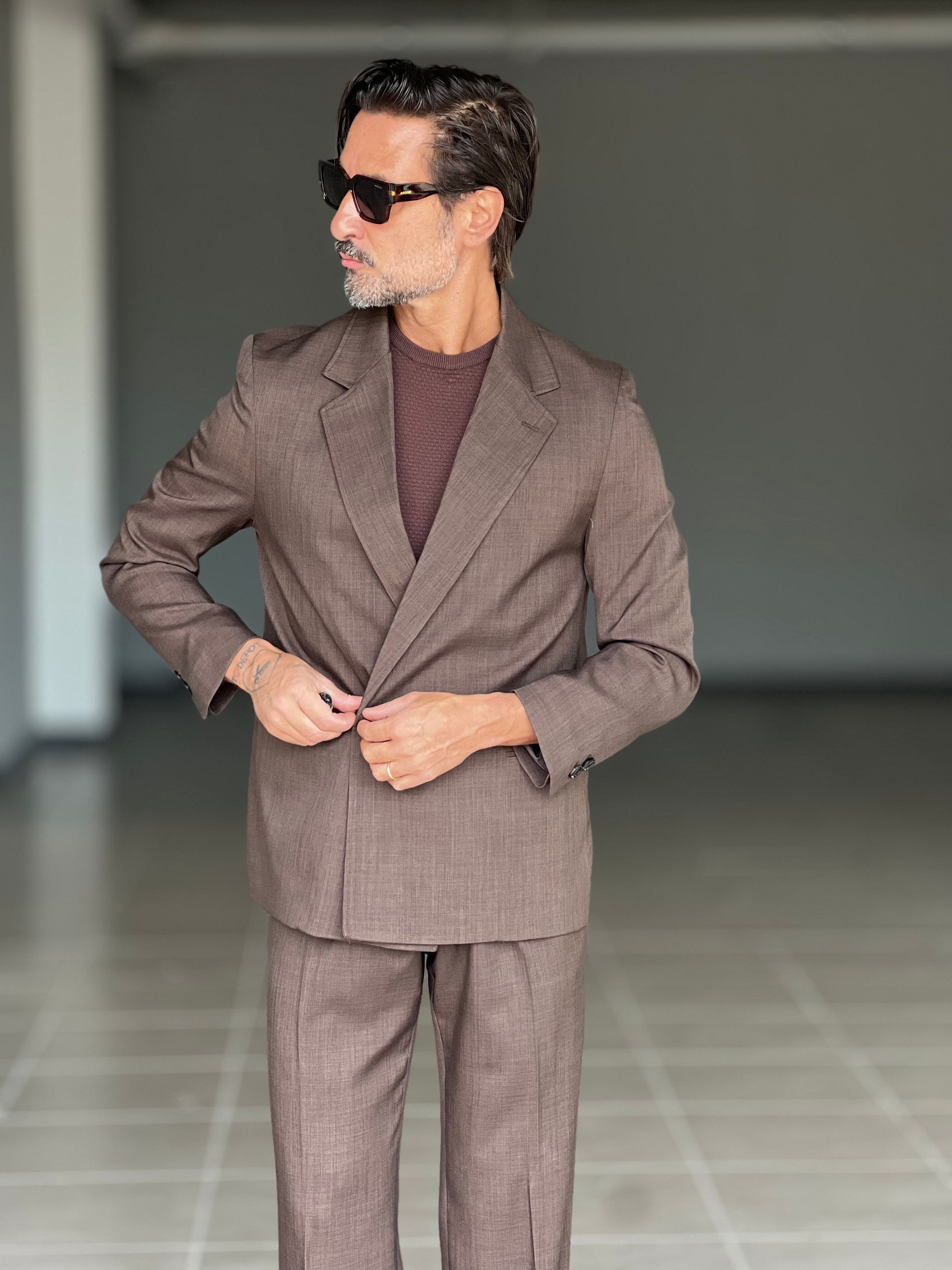 ABITO MORO   DOPPIOPETTO OVER FIT 00126