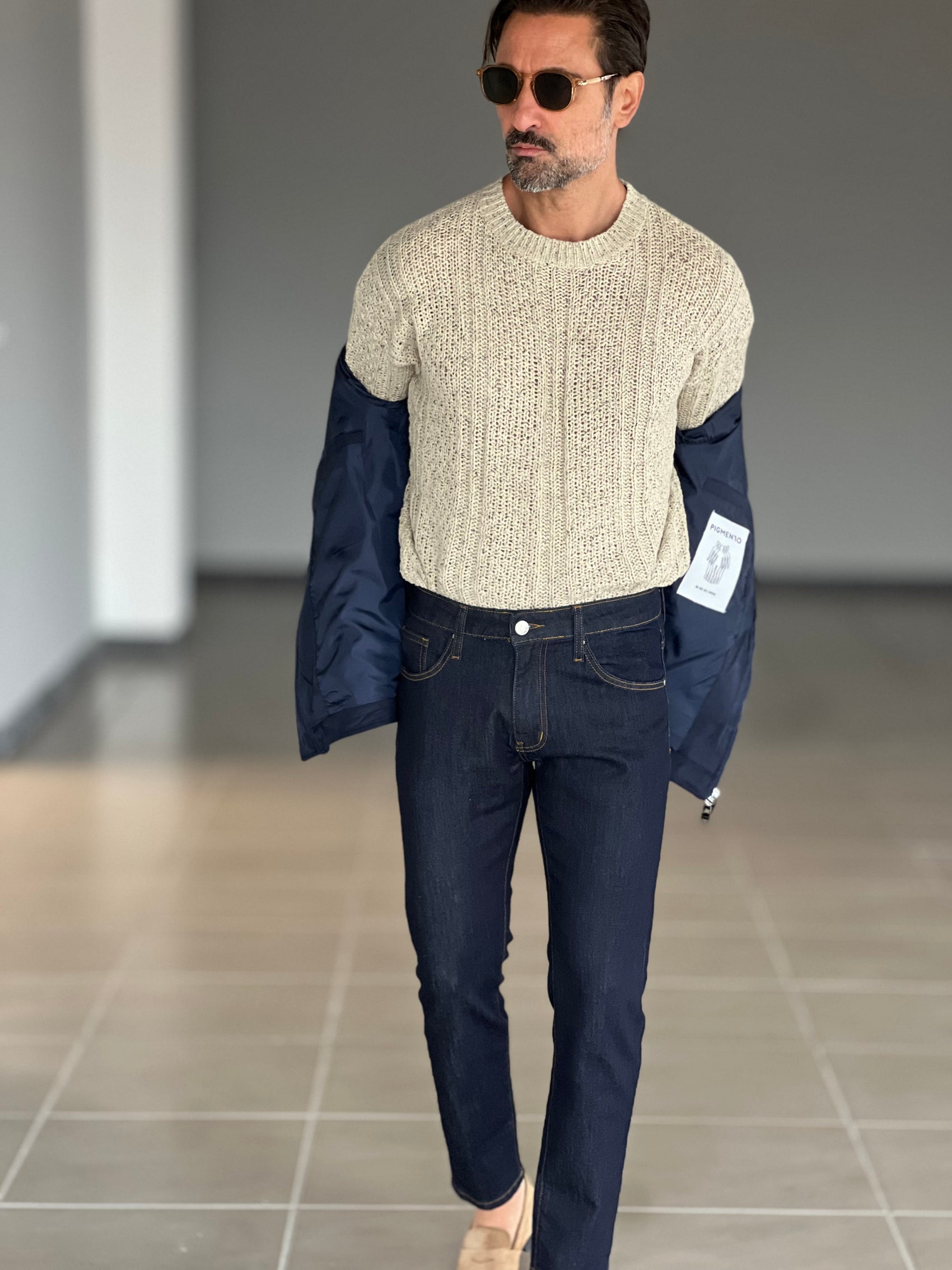 MAGLIA  BEIGE  MELANGE  VISCOSA E MISTI