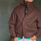GIUBBINO MORO  PANNO COLLO SCIARPA CROP