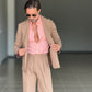 CAMICIA  ARANCIO  LINO E MISTI COLLO ITALIANO
