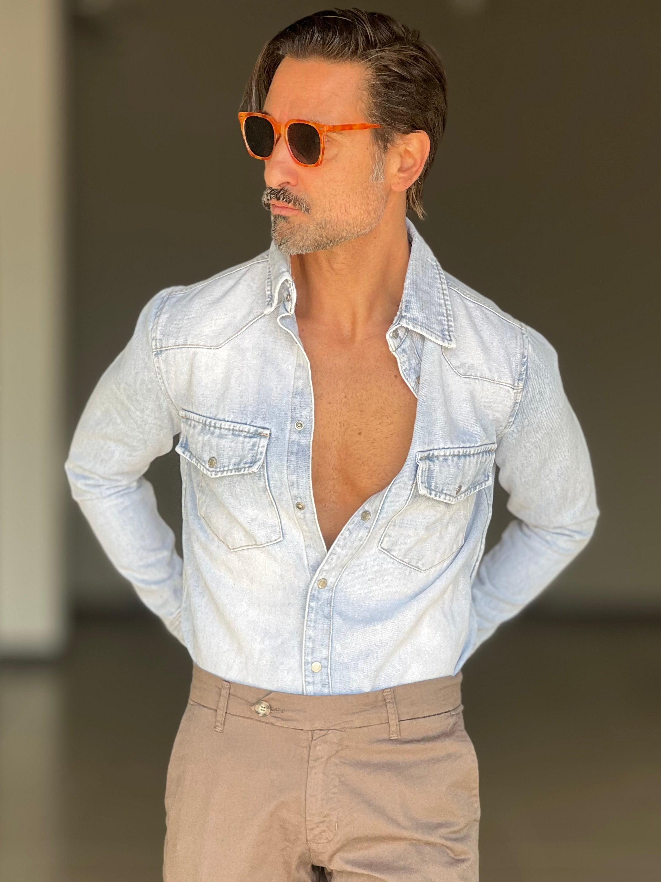 CAMICIA  DENIM LAVAGGIO ZERO DELAVE'