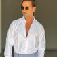 CAMICIA BIANCA OXFORD  DI COTONE STRECH PETRO'