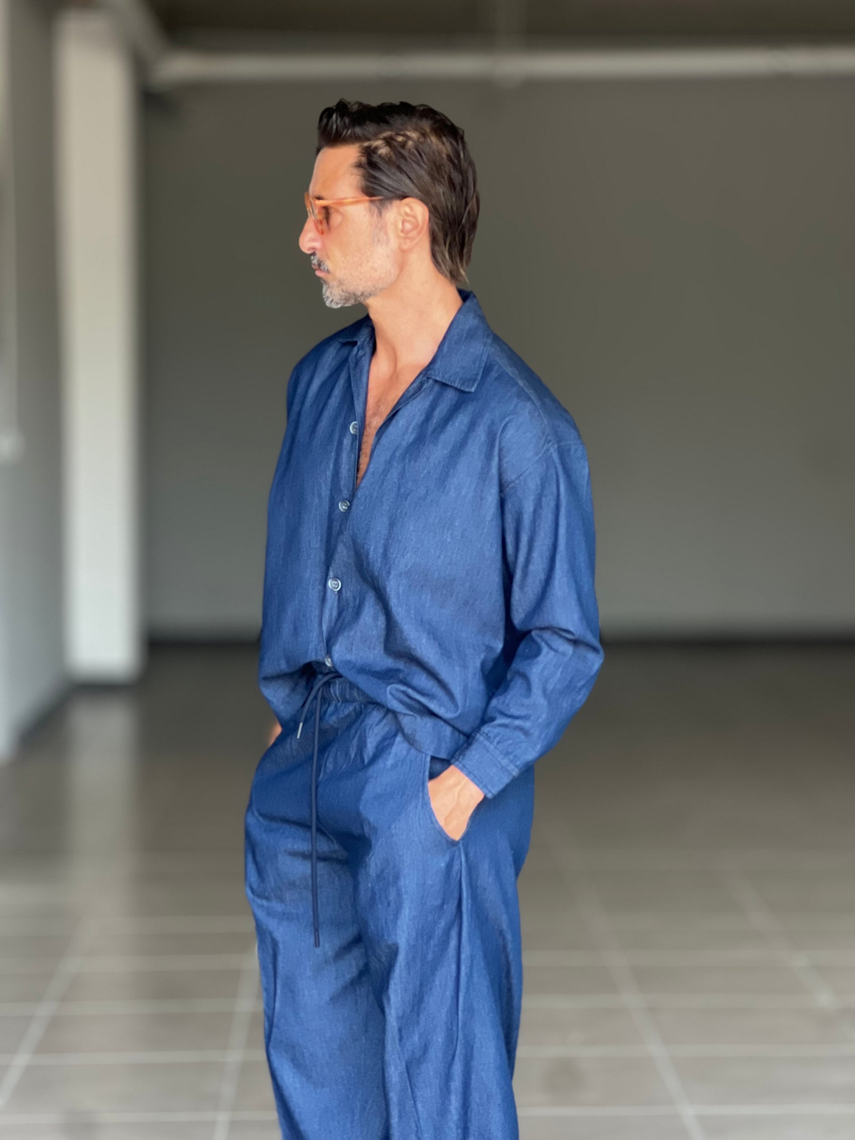 °COORDINATO DENIM OVER FIT LAVAGGIO MEDIO
