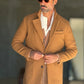 BLUE HIGH NECK COAT
