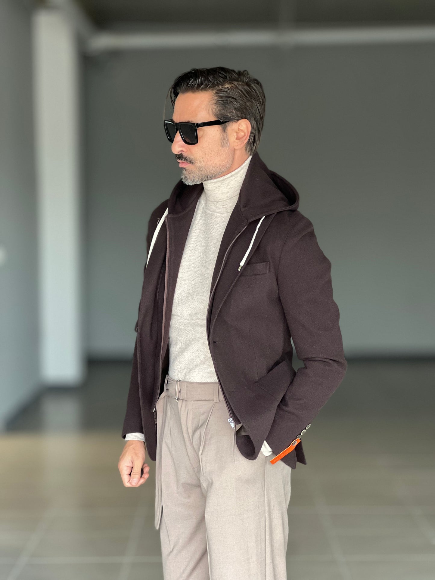 GIACCA PANNO MORO  INTERNO FELPA ESTRIBILE