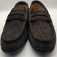 DOUBLE BUCKLE BLACK SUEDE LOAFERS