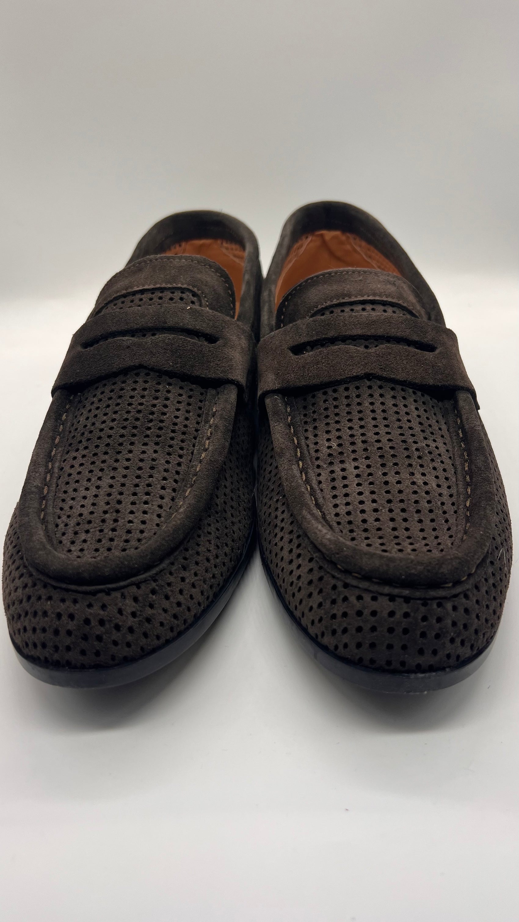 DOUBLE BUCKLE BLACK SUEDE LOAFERS