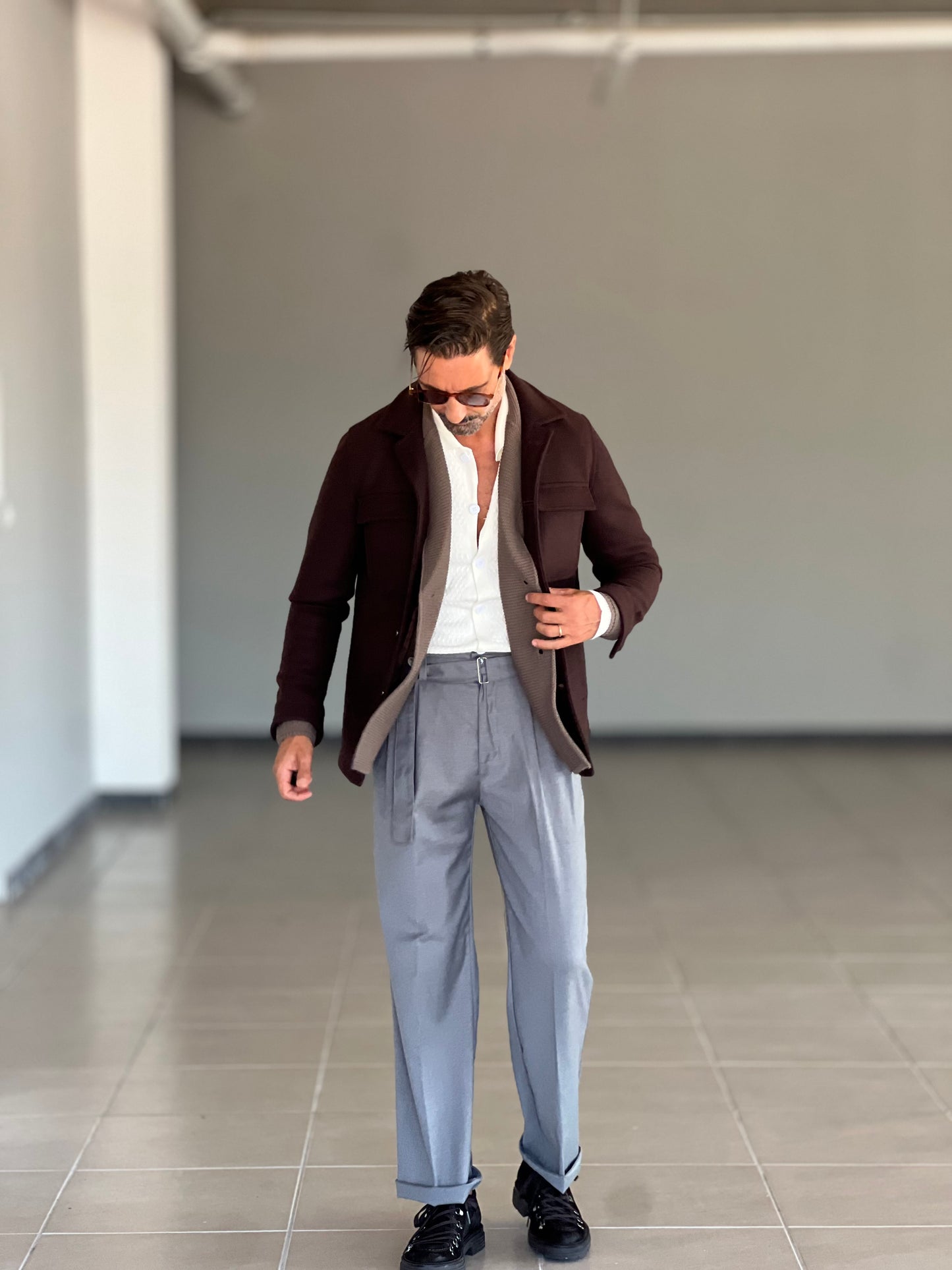 FILL JACKET PANNO MORO