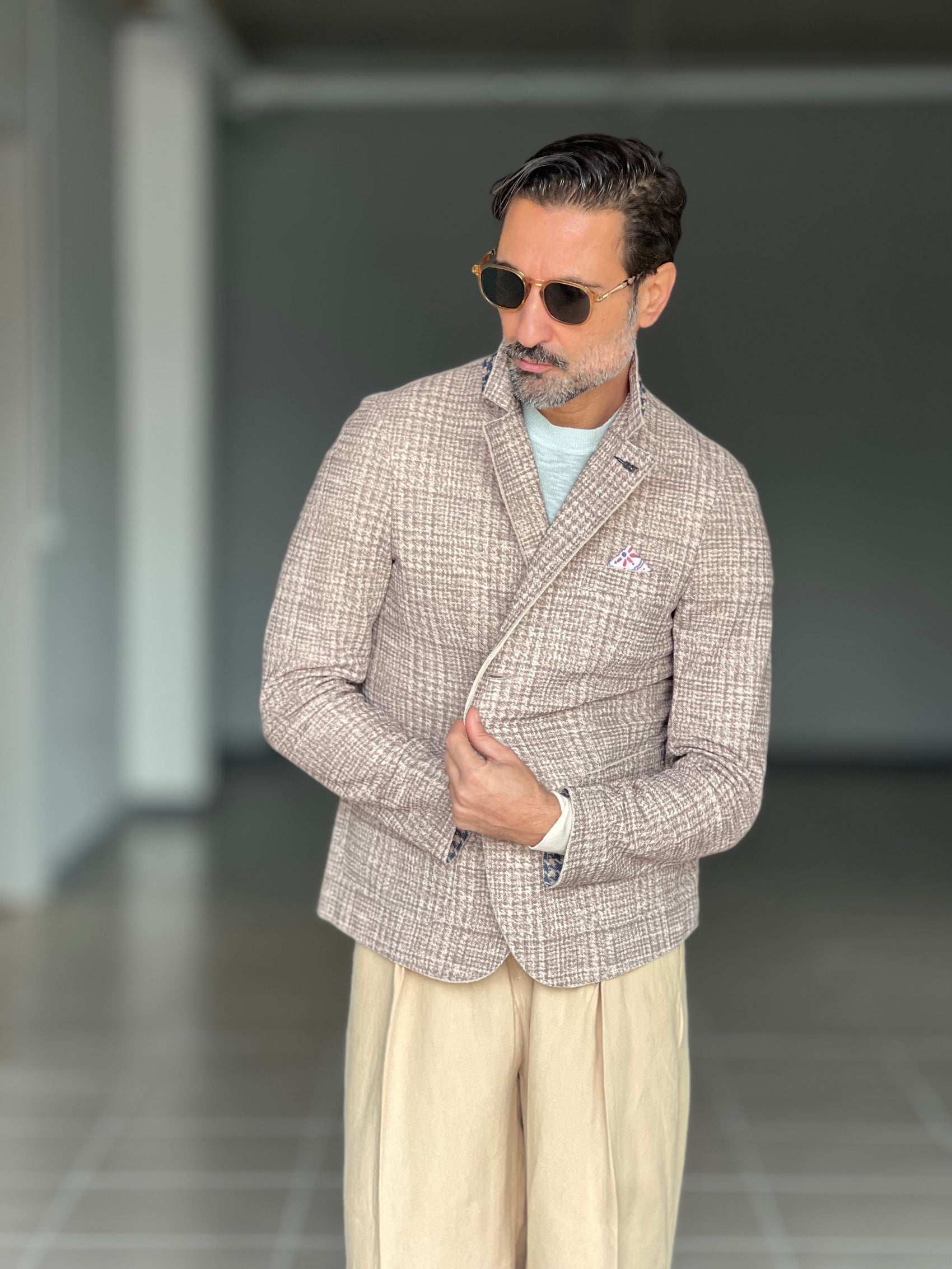 GIACCA KOON GALLES BEIGE E MORO