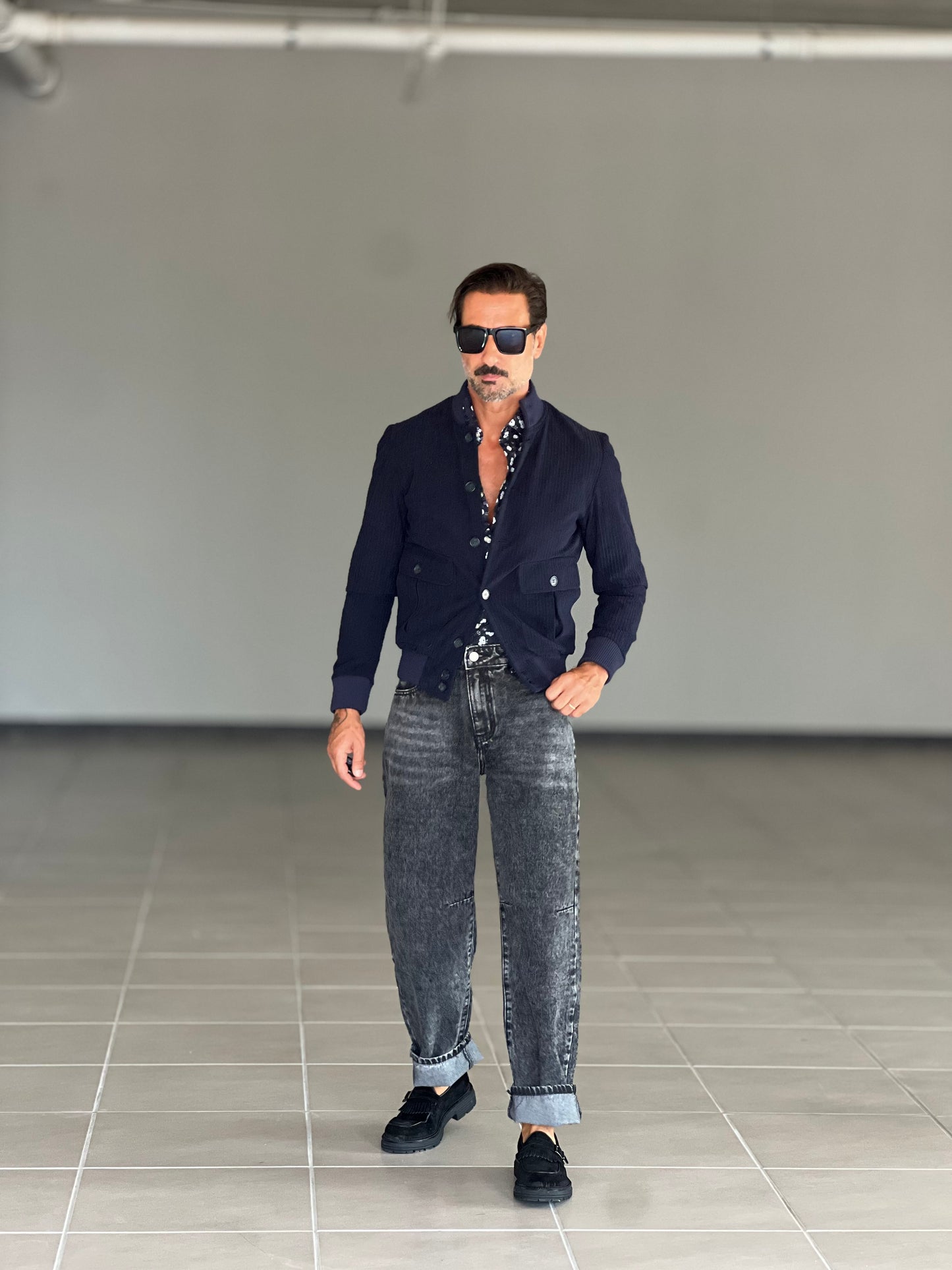 JEANS GRIGIO BALOON