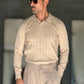 WHITE VISCOSE TROUSERS WITH REGULAR BOTTOM