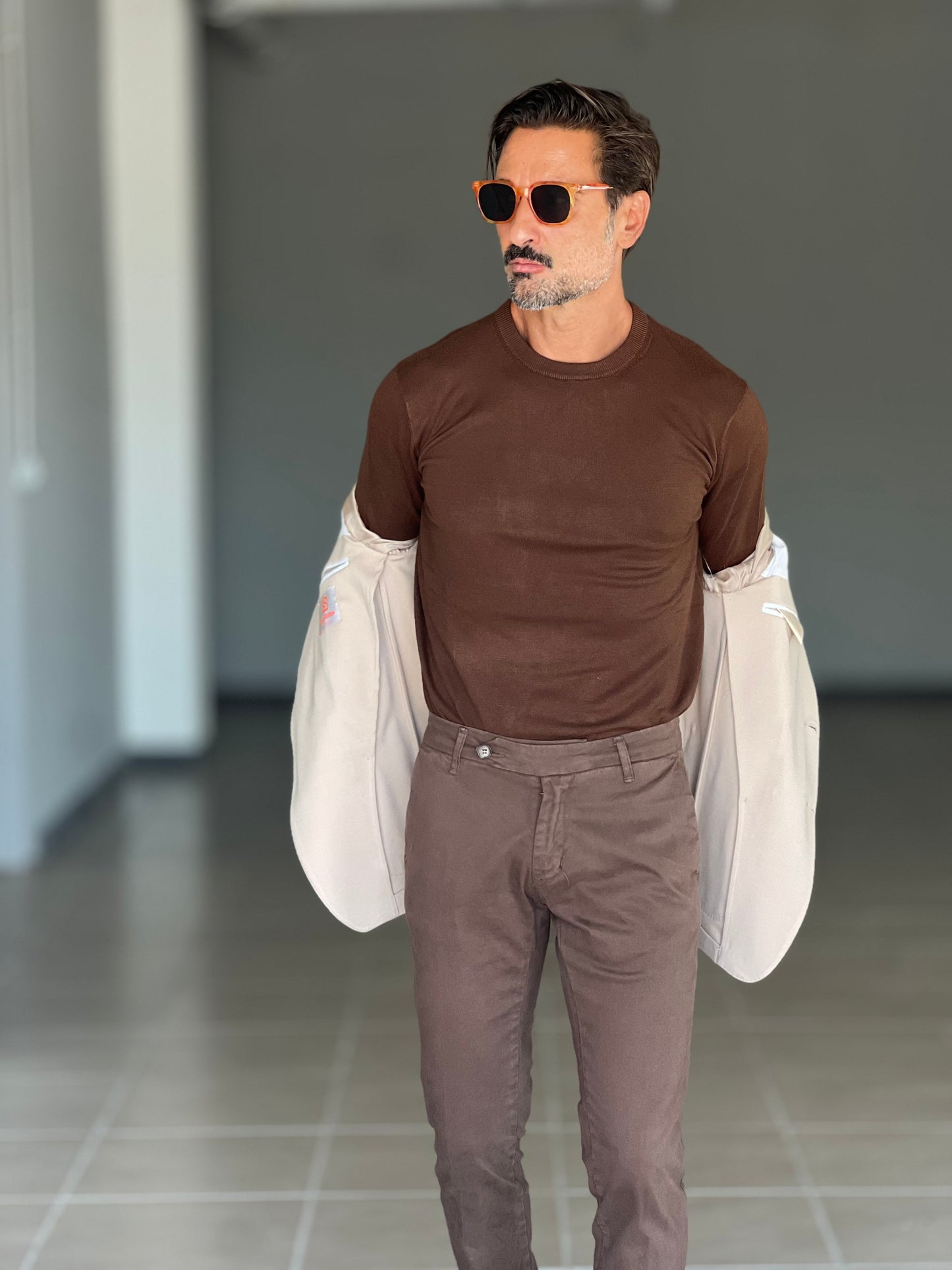 MAGLIA GIRO MORO 2 FILI  VISCOSA E MISTI