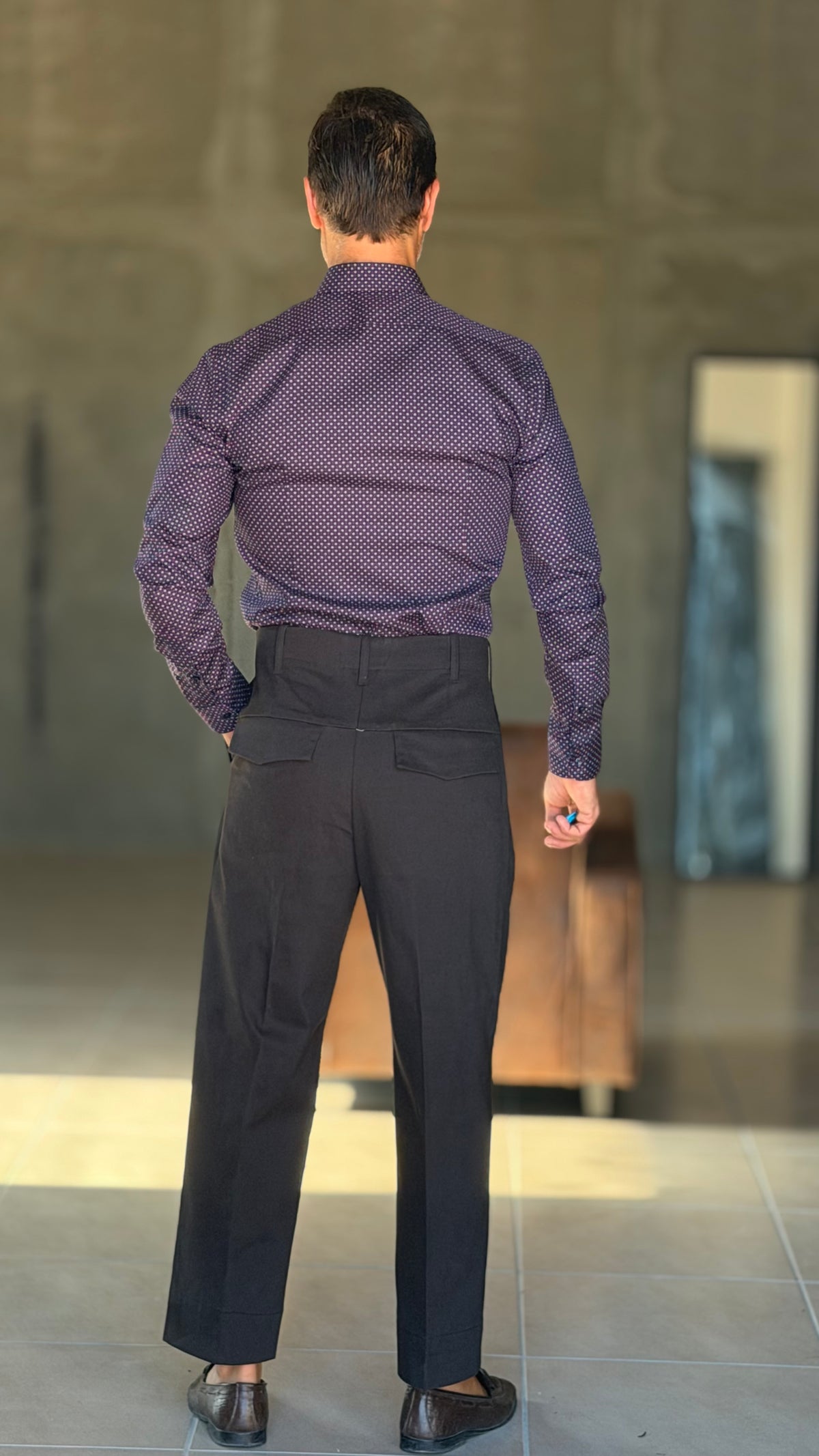 WHITE VISCOSE TROUSERS WITH REGULAR BOTTOM