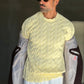PULLOVER GIALLO  TRECCIA ROTTURE RUGULAR