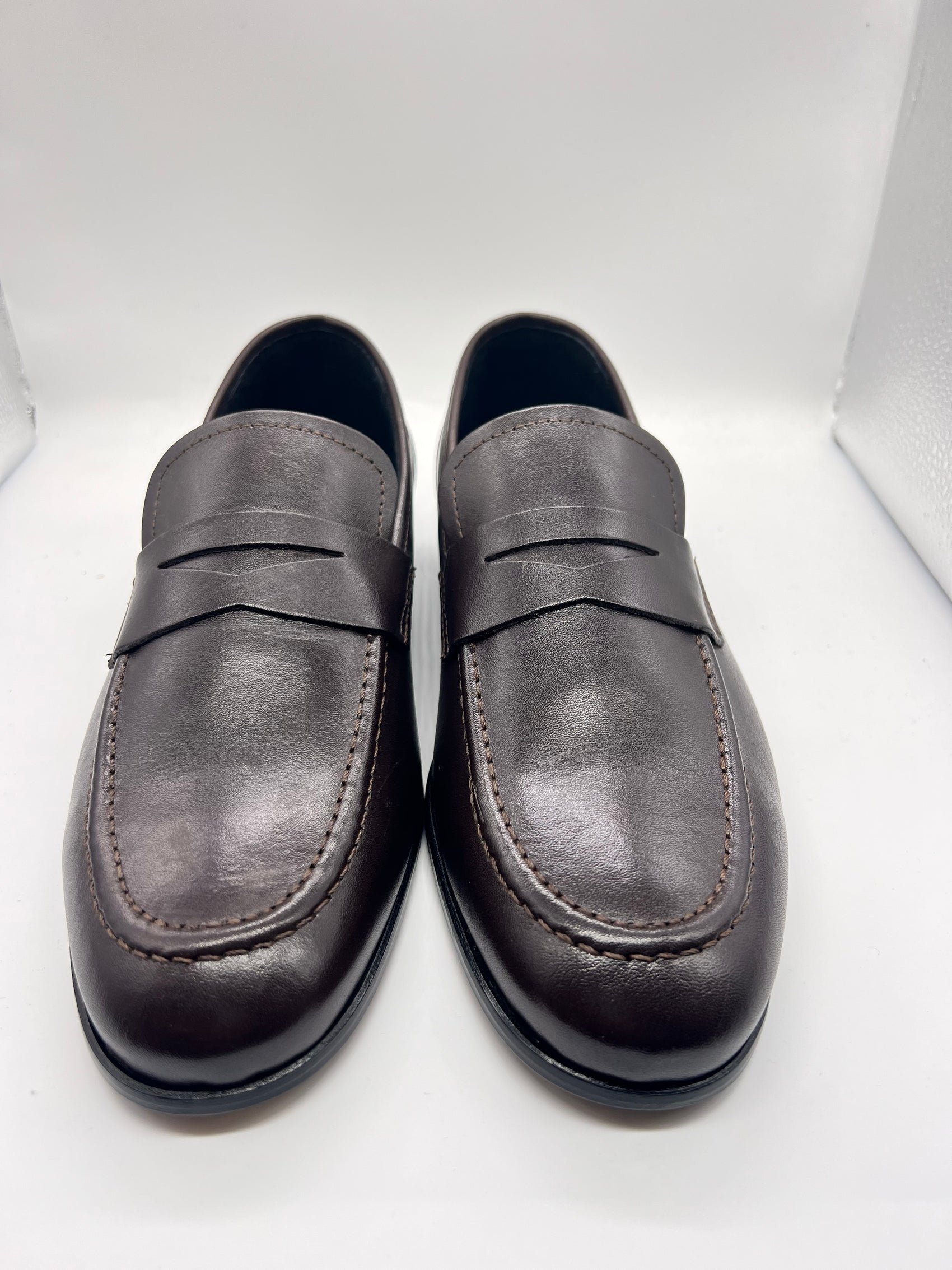 *MOCASSINO MORO PELLE SPAZZOLATA