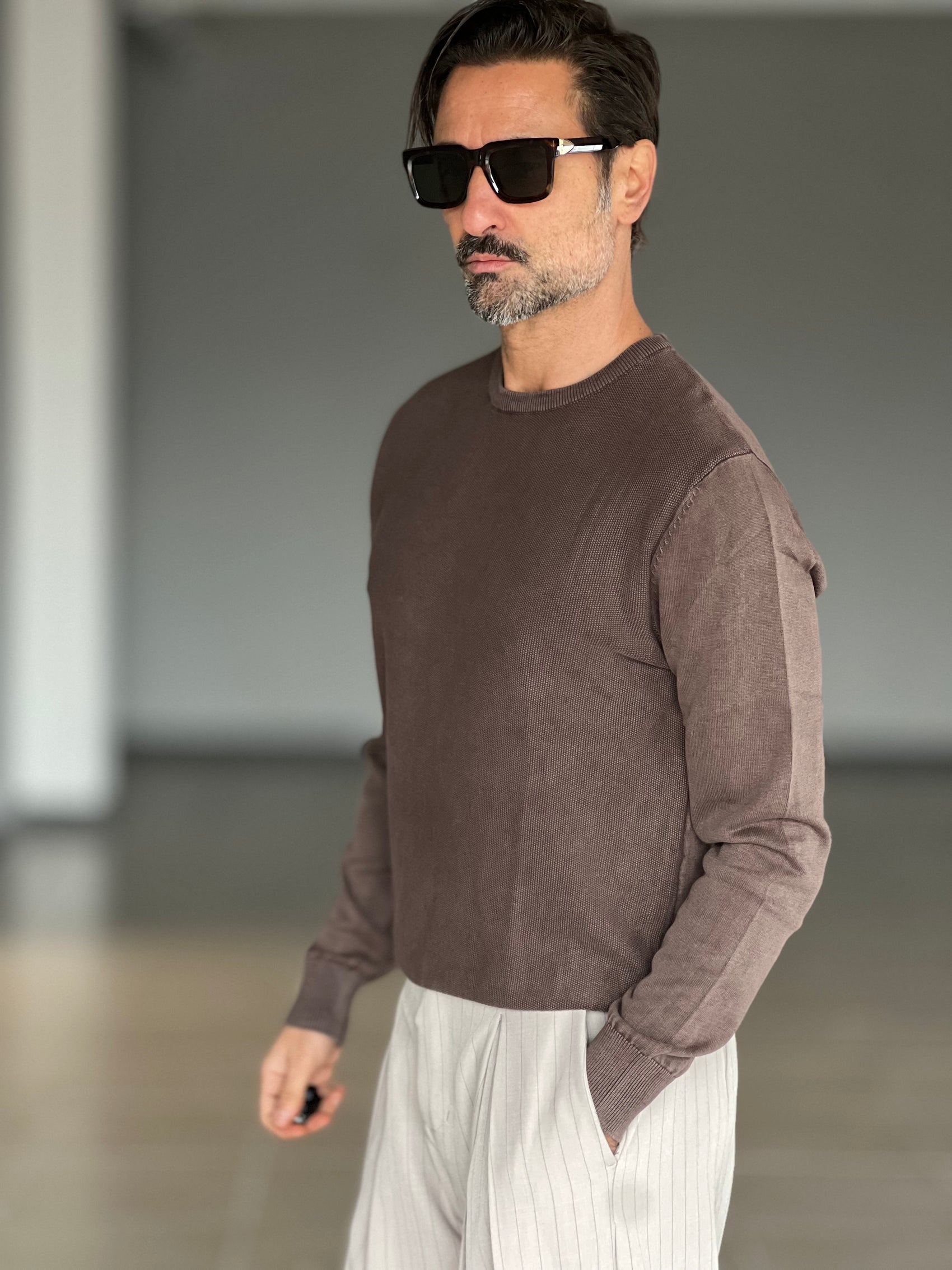 MAGLIA  GIRO MORO  2 FILI COTONE  NIDO D'APE 007