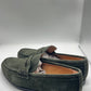 DOUBLE BUCKLE BLACK SUEDE LOAFERS