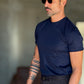 NEW T SHIRT BLU  EFFETTO FILO DI SCOZIA