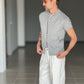 GILET  MAGLIA GRIGIO DOPPIAZIP