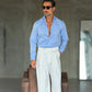 CAMICIA  DEPOT CELESTE OXFORD DOPPIORITORTO