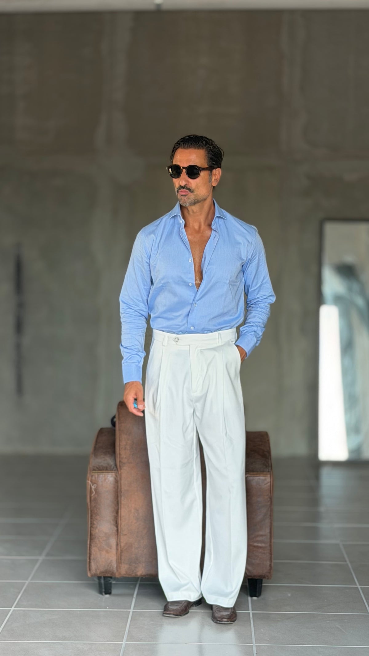 CAMICIA  DEPOT CELESTE OXFORD DOPPIORITORTO