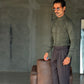WHITE VISCOSE TROUSERS WITH REGULAR BOTTOM