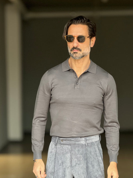 POLO COLOR FERRO  RASATA VISCOSA E MISTI