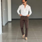 BLACK CHAIN ​​VISCOSE TROUSERS