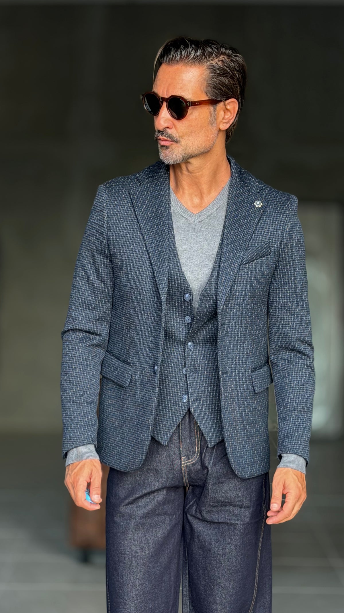 GILET  XAGON MICROFANTASIA BLU