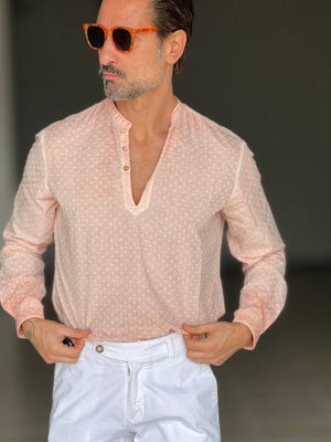 SERAFINO POIS SALMONE TINTA SU TINTA  DELAVE' KOON