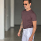 T SHIRT CIOCCOLATO COTONE STRECH