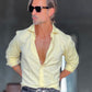 CAMICIA GIALLA LIMONE   LINO