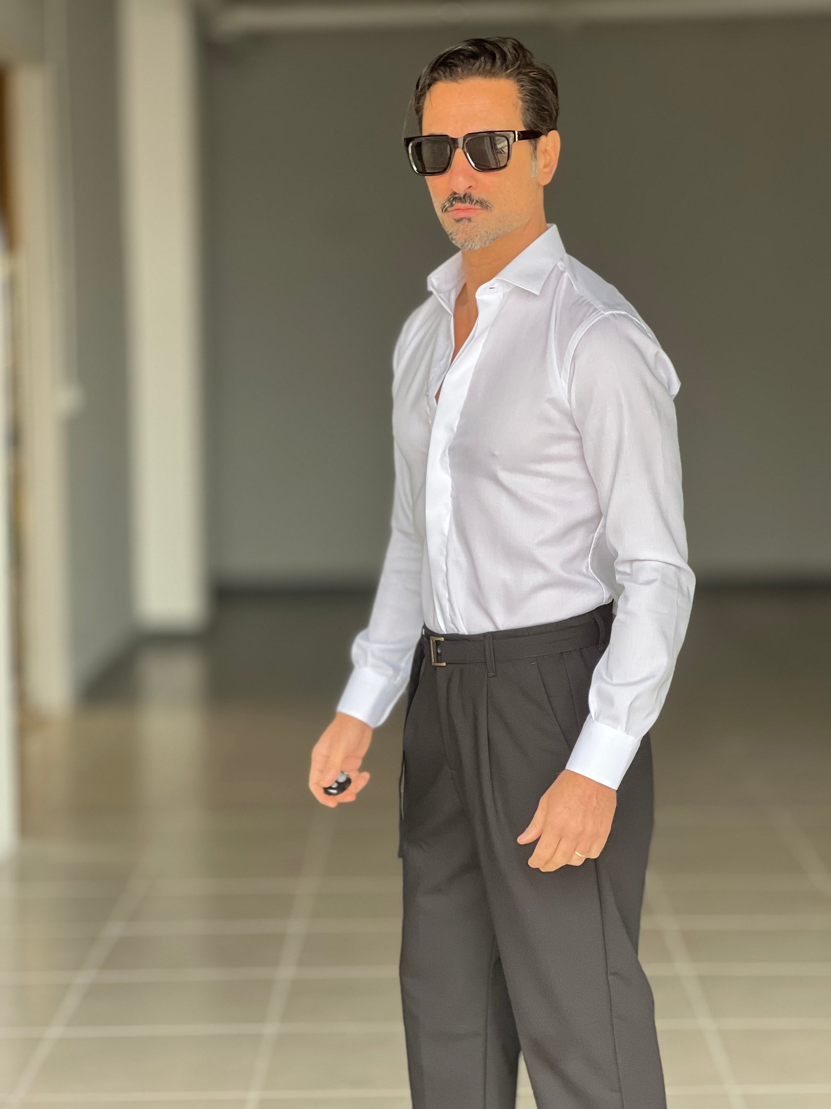 CAMICIA DEPOT BIANCA FINTA COPERTA  COTONE DOPPIO RITORTO