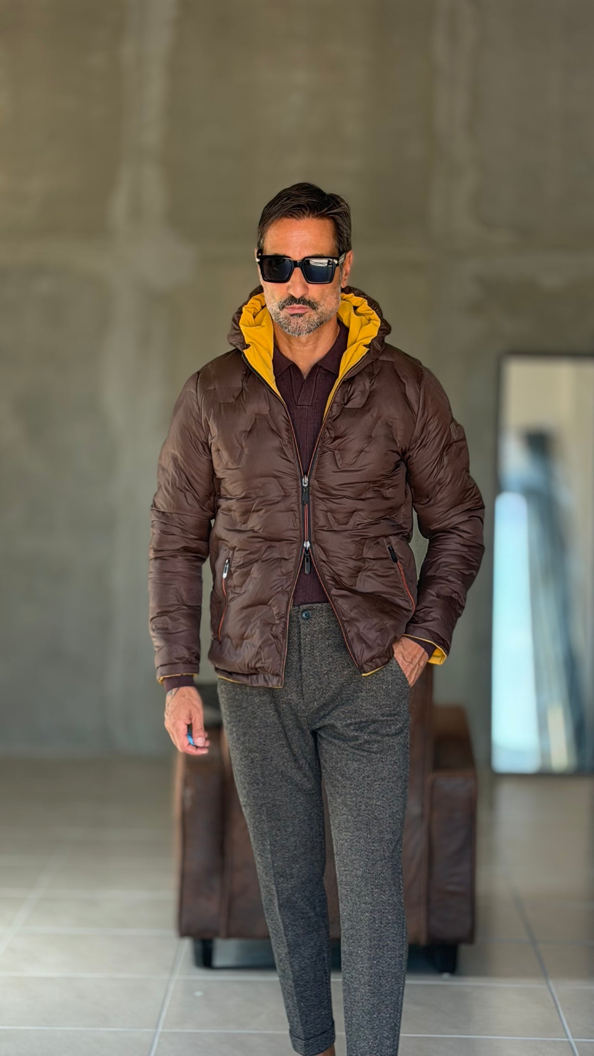 PANTALONE MORO BOTTONATO TELAMIRA 601(ABBINABILE ALLA GIACCA TELAMIRA 601)