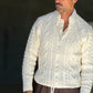 WHITE VISCOSE TROUSERS WITH REGULAR BOTTOM