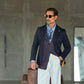 WHITE VISCOSE TROUSERS WITH REGULAR BOTTOM