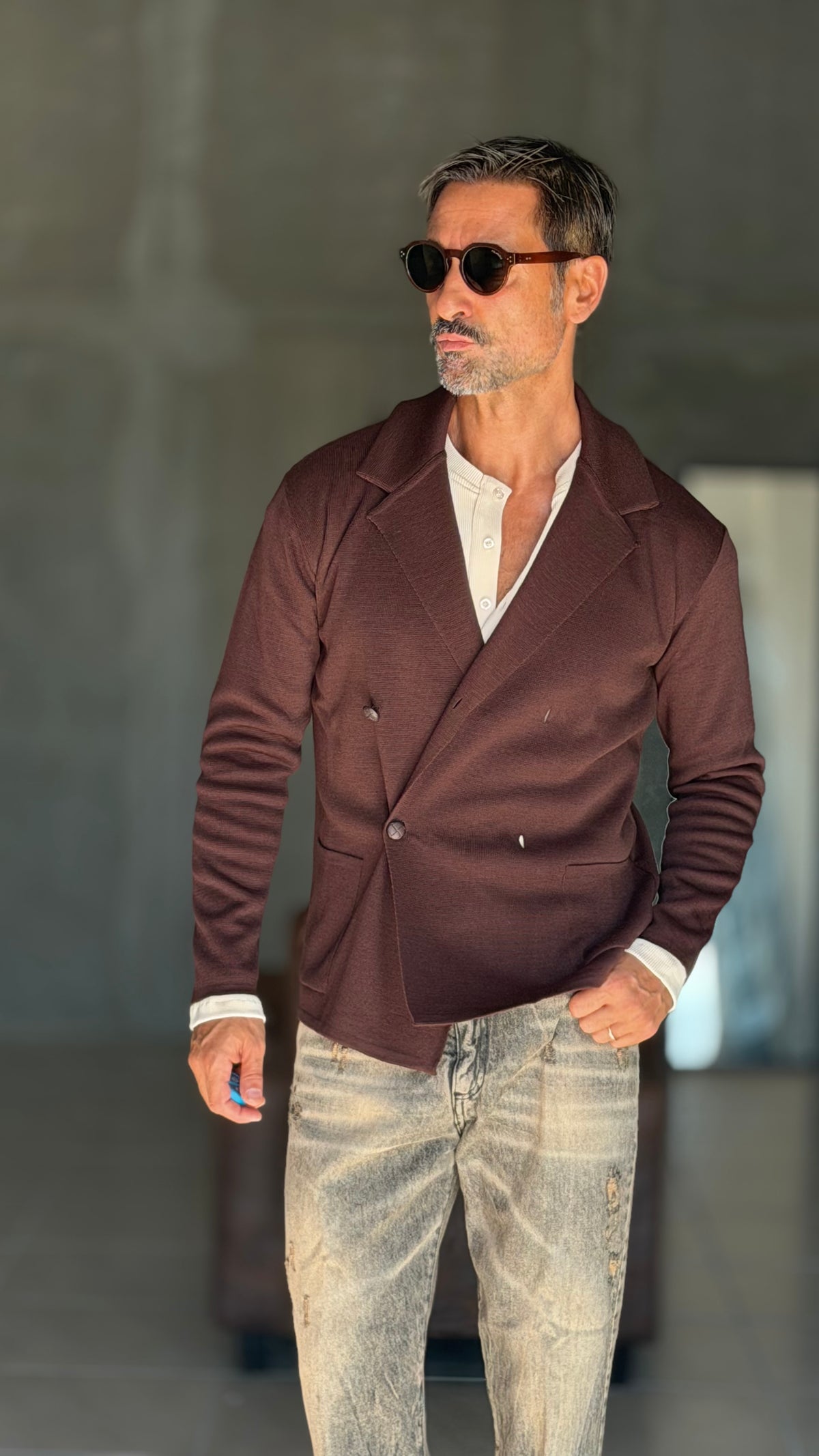 CARDIGAN MORO   DOPPIOPETTO