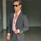 *ABITO  NERO MONOPETTO OPERATO PANTALONE MEZZAMOLLA